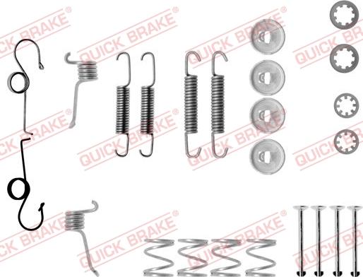 QUICK BRAKE 105-0511 - Aksesuar dəsti, əyləc başlıqları furqanavto.az