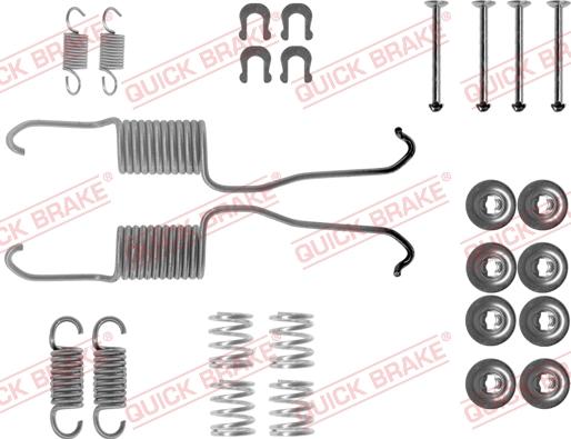 QUICK BRAKE 105-0684 - Aksesuar dəsti, əyləc başlıqları furqanavto.az