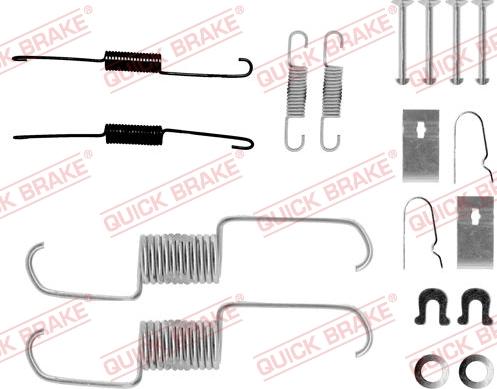 QUICK BRAKE 105-0743 - Aksesuar dəsti, əyləc başlıqları furqanavto.az