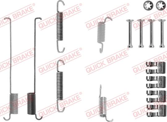 QUICK BRAKE 105-0739 - Aksesuar dəsti, əyləc başlıqları furqanavto.az