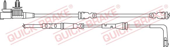 QUICK BRAKE WS 0409 A - Xəbərdarlıq Kontakt, əyləc padinin aşınması furqanavto.az