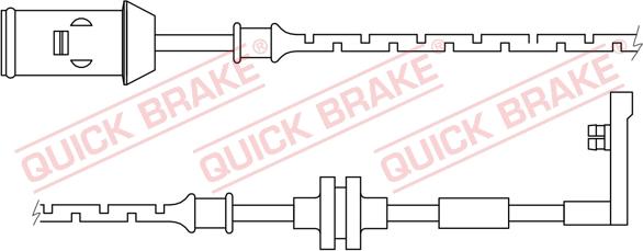 QUICK BRAKE WS 0165 B - Xəbərdarlıq Kontakt, əyləc padinin aşınması furqanavto.az