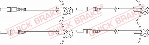 QUICK BRAKE WS 0181 A - Xəbərdarlıq Kontakt, əyləc padinin aşınması furqanavto.az