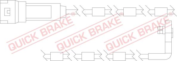 QUICK BRAKE WS 0128 B - Xəbərdarlıq Kontakt, əyləc padinin aşınması furqanavto.az