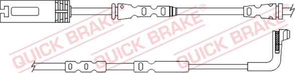 QUICK BRAKE WS 0356 A - Xəbərdarlıq Kontakt, əyləc padinin aşınması furqanavto.az