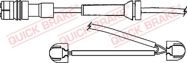 QUICK BRAKE WS 0350 A - Xəbərdarlıq Kontakt, əyləc padinin aşınması furqanavto.az