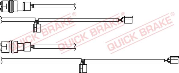 QUICK BRAKE WS 0351 B - Xəbərdarlıq Kontakt, əyləc padinin aşınması furqanavto.az