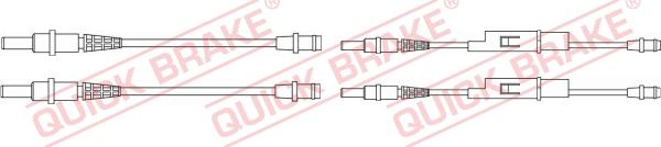 QUICK BRAKE WS 0256 A - Xəbərdarlıq Kontakt, əyləc padinin aşınması furqanavto.az