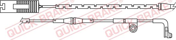 QUICK BRAKE WS 0222 A - Xəbərdarlıq Kontakt, əyləc padinin aşınması furqanavto.az