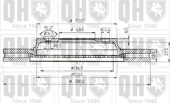 Quinton Hazell BDC3695 - Əyləc Diski furqanavto.az