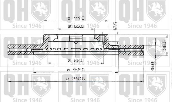 Quinton Hazell BDC3814 - Əyləc Diski furqanavto.az