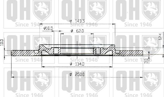 Quinton Hazell BDC3738 - Əyləc Diski furqanavto.az