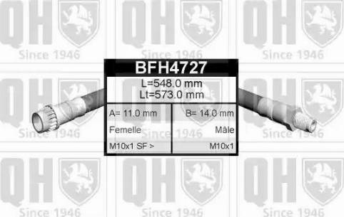 Quinton Hazell BFH4727 - Əyləc şlanqı furqanavto.az