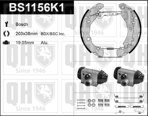 Quinton Hazell BS1156K1 - Əyləc Başlığı Dəsti furqanavto.az