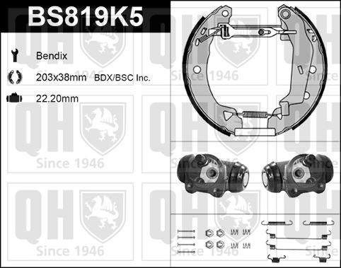 Quinton Hazell BS819K5 - Əyləc Başlığı Dəsti furqanavto.az