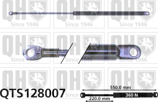 Quinton Hazell QTS128007 - Qazlı bulaq, baqaj, yük yeri furqanavto.az