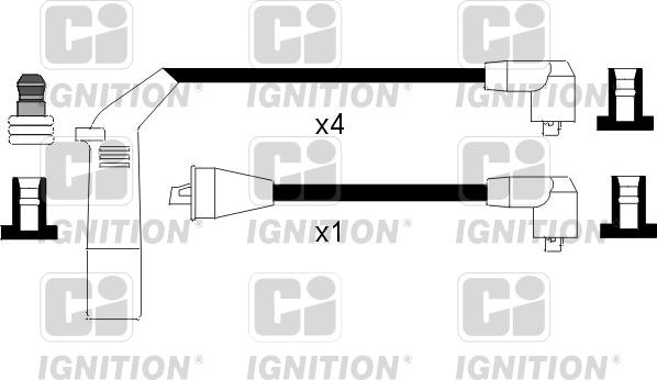 Quinton Hazell XC915 - Alovlanma kabeli dəsti furqanavto.az