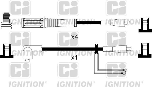 Quinton Hazell XC543 - Alovlanma kabeli dəsti furqanavto.az