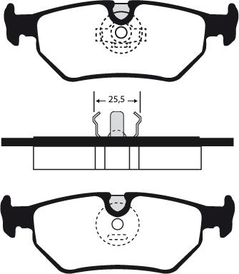 TRW Engine Component GDB1109 - Əyləc altlığı dəsti, əyləc diski furqanavto.az