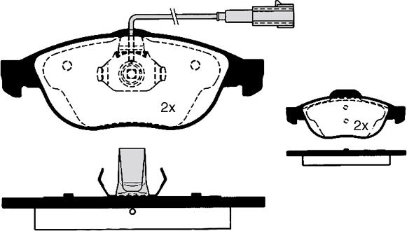 Motaquip VXL237 - Əyləc altlığı dəsti, əyləc diski furqanavto.az