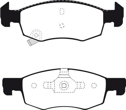 DJ Parts BP2764 - Əyləc altlığı dəsti, əyləc diski furqanavto.az