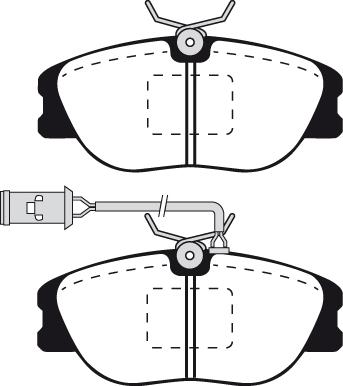 DJ Parts BP2596 - Əyləc altlığı dəsti, əyləc diski furqanavto.az