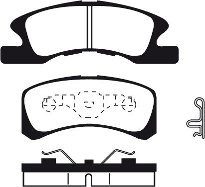 Japanparts JPA609AF - Əyləc altlığı dəsti, əyləc diski furqanavto.az