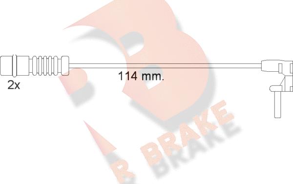 R Brake 610454RB - Xəbərdarlıq Kontakt, əyləc padinin aşınması furqanavto.az