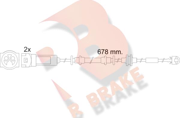 R Brake 610452RB - Xəbərdarlıq Kontakt, əyləc padinin aşınması furqanavto.az