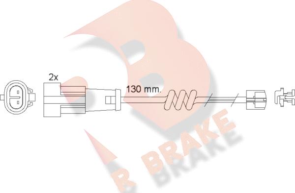 R Brake 610469RB - Xəbərdarlıq Kontakt, əyləc padinin aşınması furqanavto.az