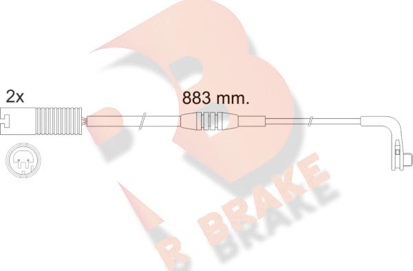 R Brake 610480RB - Xəbərdarlıq Kontakt, əyləc padinin aşınması furqanavto.az