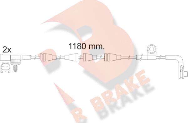 R Brake 610482RB - Xəbərdarlıq Kontakt, əyləc padinin aşınması furqanavto.az