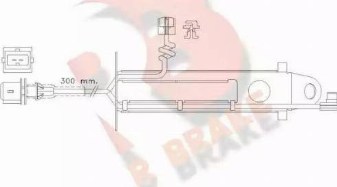 R Brake 610431RB - Xəbərdarlıq Kontakt, əyləc padinin aşınması furqanavto.az