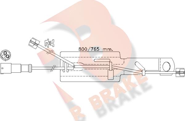 R Brake 610432RB - Xəbərdarlıq Kontakt, əyləc padinin aşınması furqanavto.az