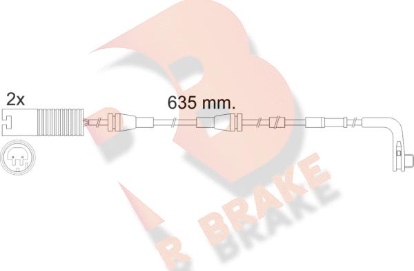 R Brake 610474RB - Xəbərdarlıq Kontakt, əyləc padinin aşınması furqanavto.az