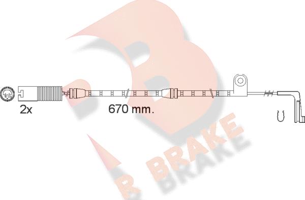 R Brake 610478RB - Xəbərdarlıq Kontakt, əyləc padinin aşınması furqanavto.az