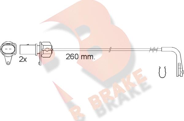 R Brake 610545RB - Xəbərdarlıq Kontakt, əyləc padinin aşınması furqanavto.az