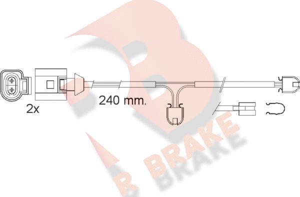 R Brake 610546RB - Xəbərdarlıq Kontakt, əyləc padinin aşınması furqanavto.az