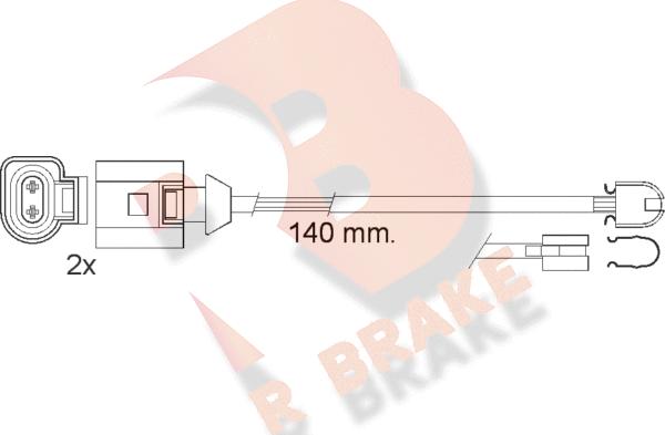 R Brake 610547RB - Xəbərdarlıq Kontakt, əyləc padinin aşınması furqanavto.az