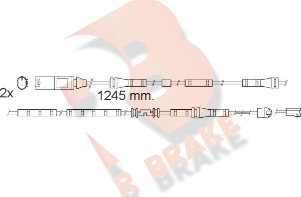 R Brake 610559RB - Xəbərdarlıq Kontakt, əyləc padinin aşınması furqanavto.az