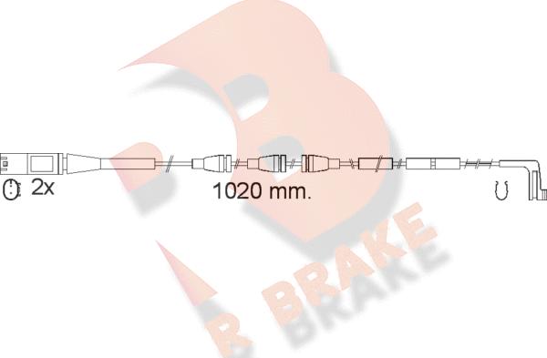 R Brake 610555RB - Xəbərdarlıq Kontakt, əyləc padinin aşınması furqanavto.az