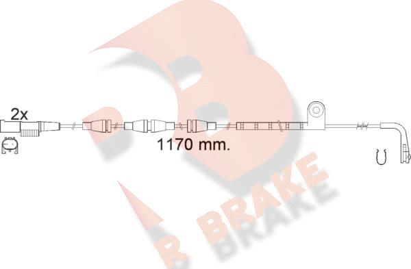 R Brake 610550RB - Xəbərdarlıq Kontakt, əyləc padinin aşınması furqanavto.az