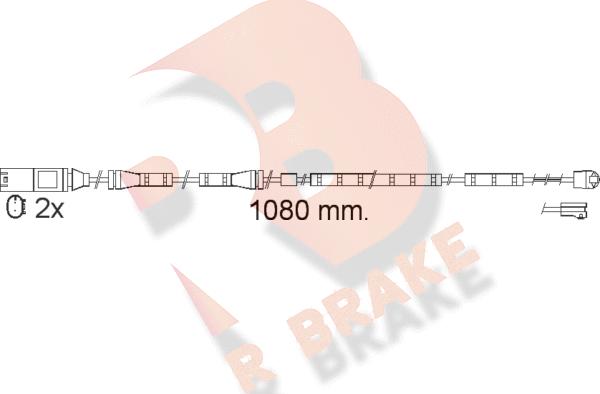R Brake 610558RB - Xəbərdarlıq Kontakt, əyləc padinin aşınması furqanavto.az