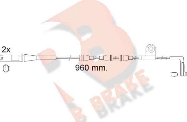 R Brake 610553RB - Xəbərdarlıq Kontakt, əyləc padinin aşınması furqanavto.az