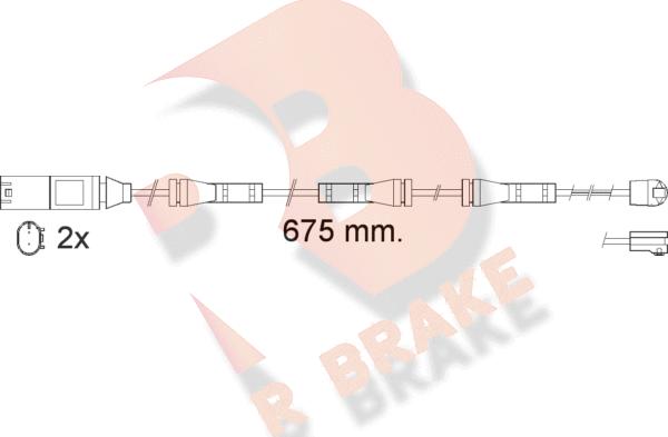 R Brake 610561RB - Xəbərdarlıq Kontakt, əyləc padinin aşınması furqanavto.az