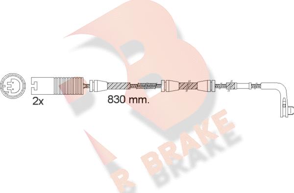 R Brake 610503RB - Xəbərdarlıq Kontakt, əyləc padinin aşınması furqanavto.az