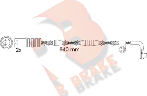 R Brake 610502RB - Xəbərdarlıq Kontakt, əyləc padinin aşınması furqanavto.az