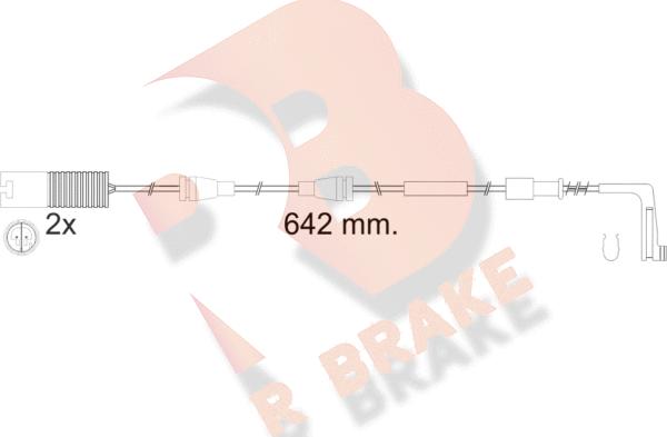 R Brake 610538RB - Xəbərdarlıq Kontakt, əyləc padinin aşınması furqanavto.az