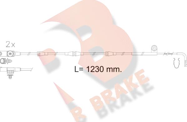 R Brake 610616RB - Xəbərdarlıq Kontakt, əyləc padinin aşınması furqanavto.az