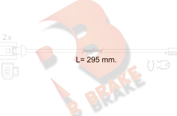 R Brake 610610RB - Xəbərdarlıq Kontakt, əyləc padinin aşınması furqanavto.az